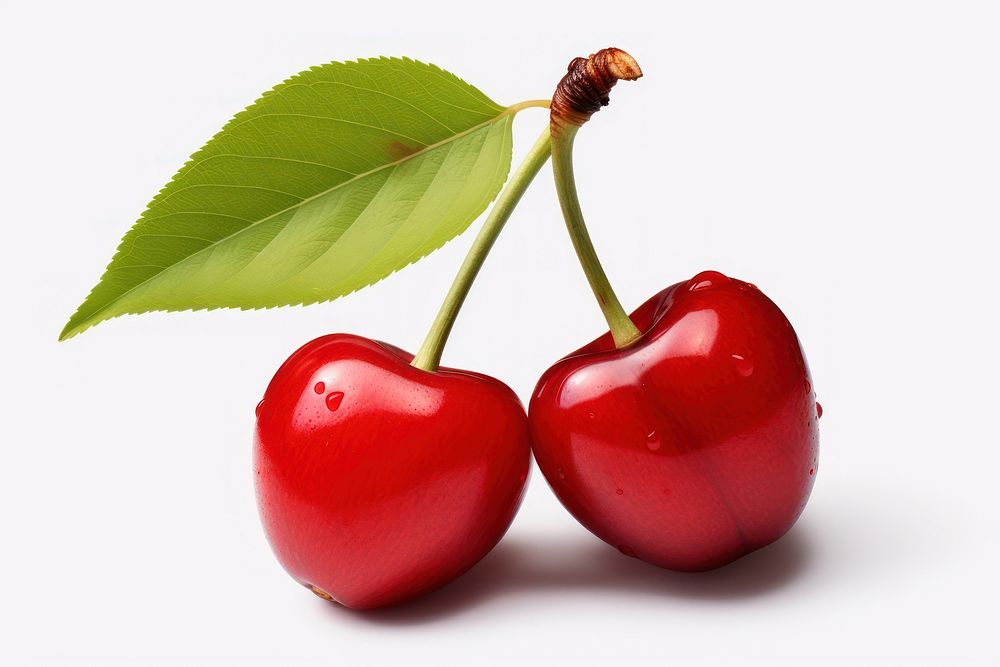 Red cherry fruit plant food. AI generated Image by rawpixel.