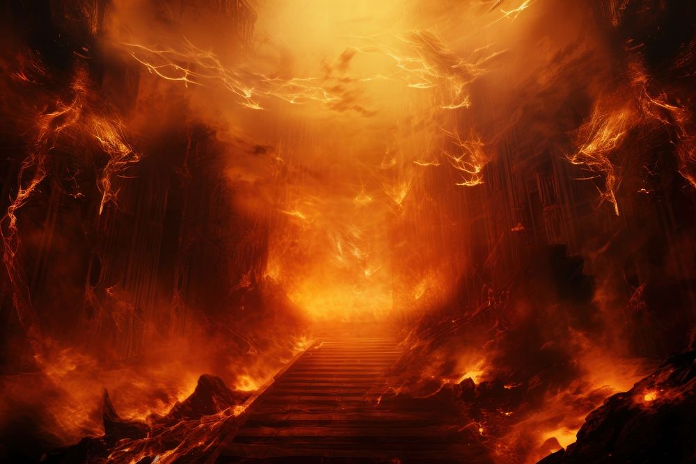 Fiery hell bonfire spirituality architecture