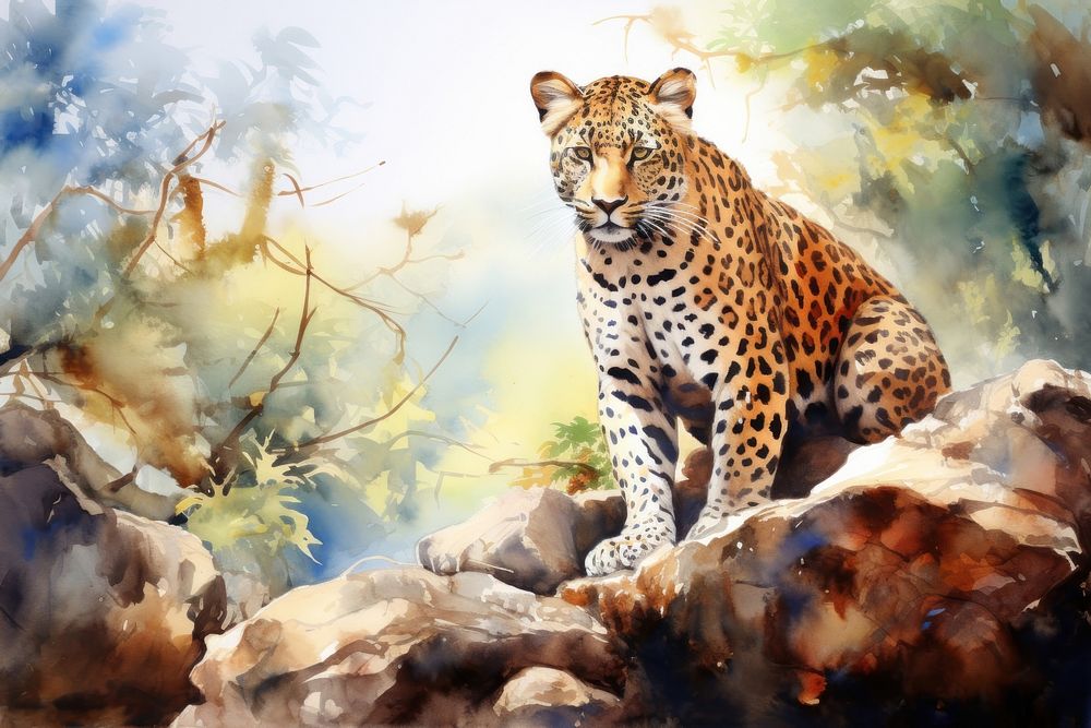 Wildlife leopard cheetah animal. AI generated Image by rawpixel.