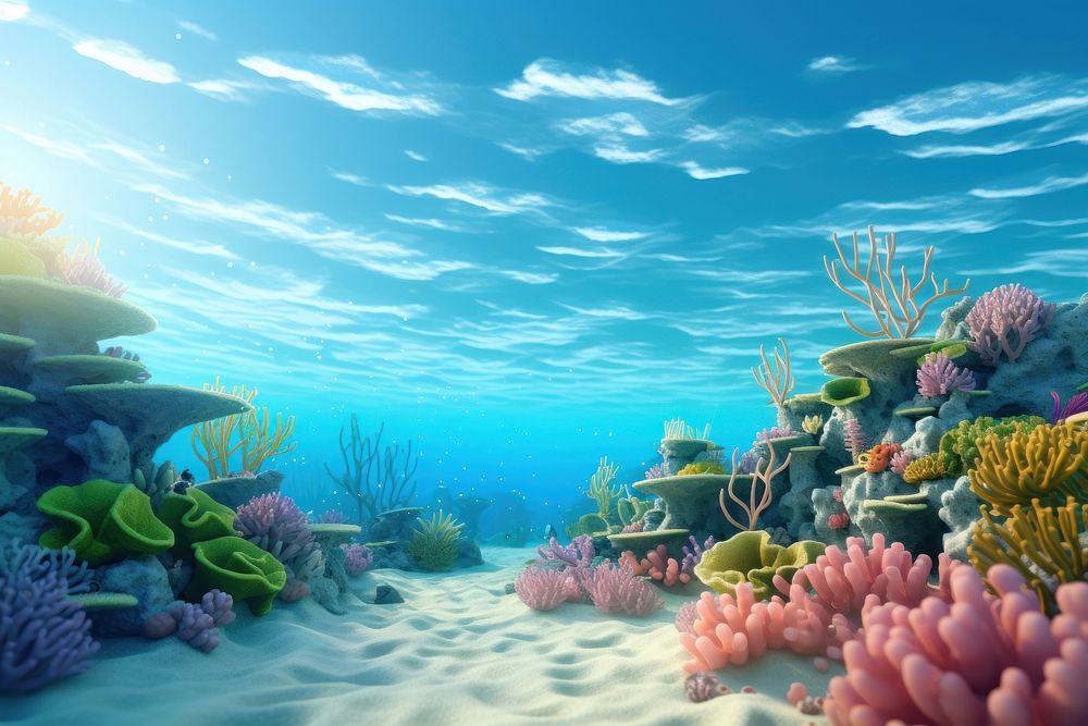 Sea underwater outdoors nature. AI generated Image by rawpixel.