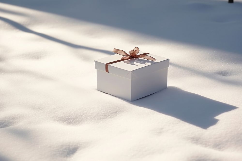 Christmas gift snow box. 