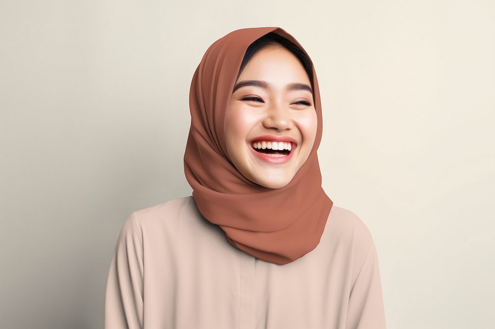 Women's hijab mockup, fashion design psd