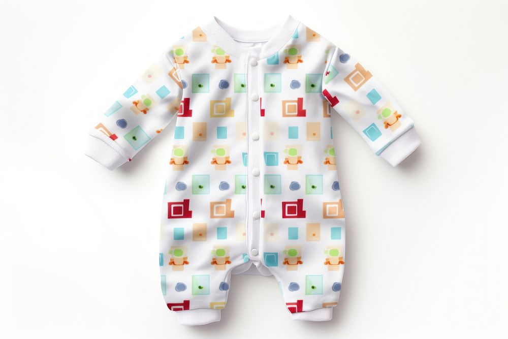 Baby pajamas white background outerwear innocence. AI generated Image by rawpixel.