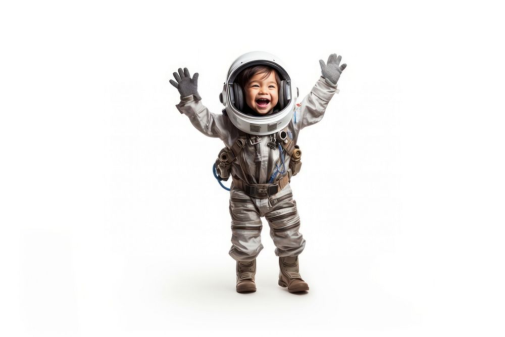 Astronaut mexican kid happy protection. AI generated Image by rawpixel.