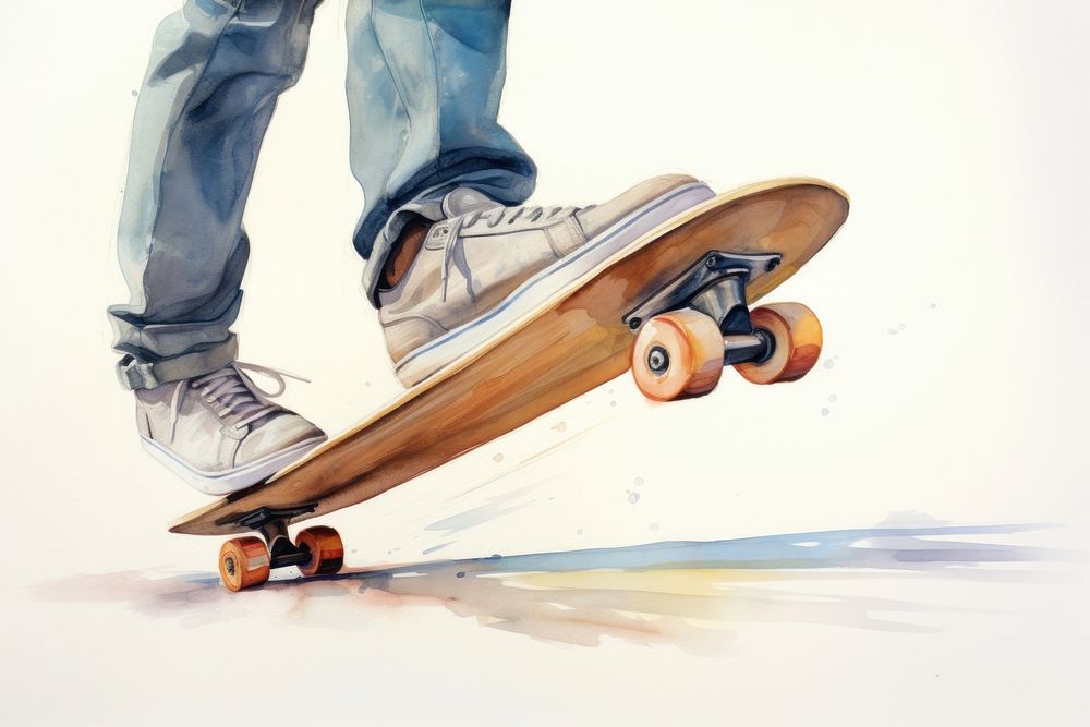 Skateboard adult skateboarding snowboarding. AI generated Image by rawpixel.
