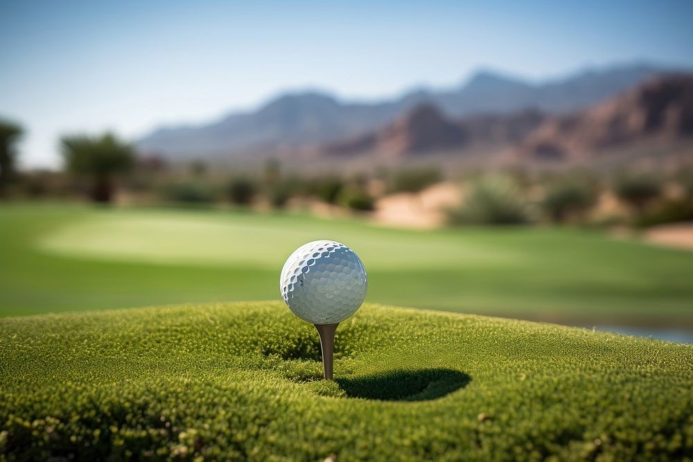 Golf ball outdoors nature. AI generated Image by rawpixel.