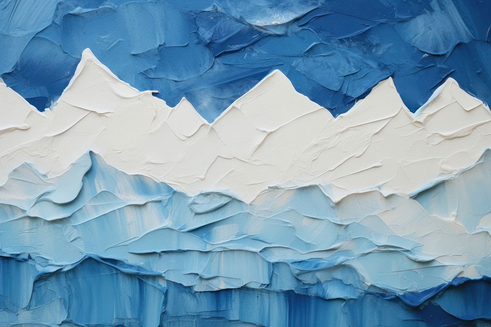 Winter mountain abstract iceberg glacier. AI generated Image by rawpixel.