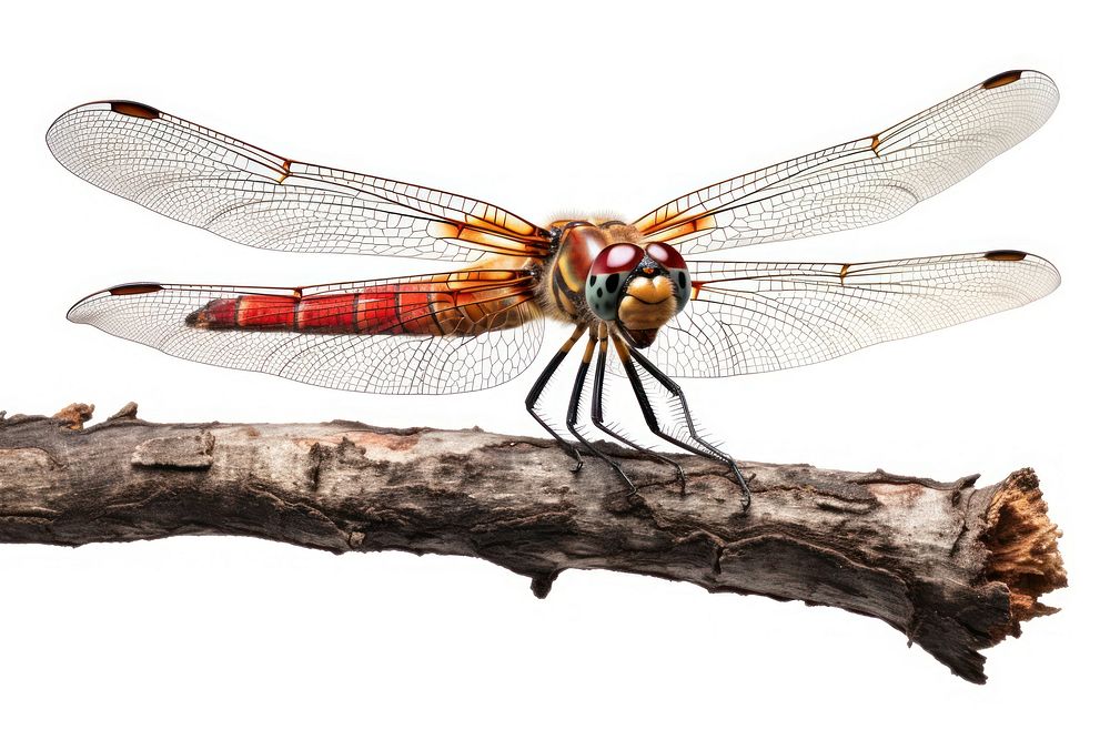 Dragonfly insect animal branch. AI generated Image by rawpixel.