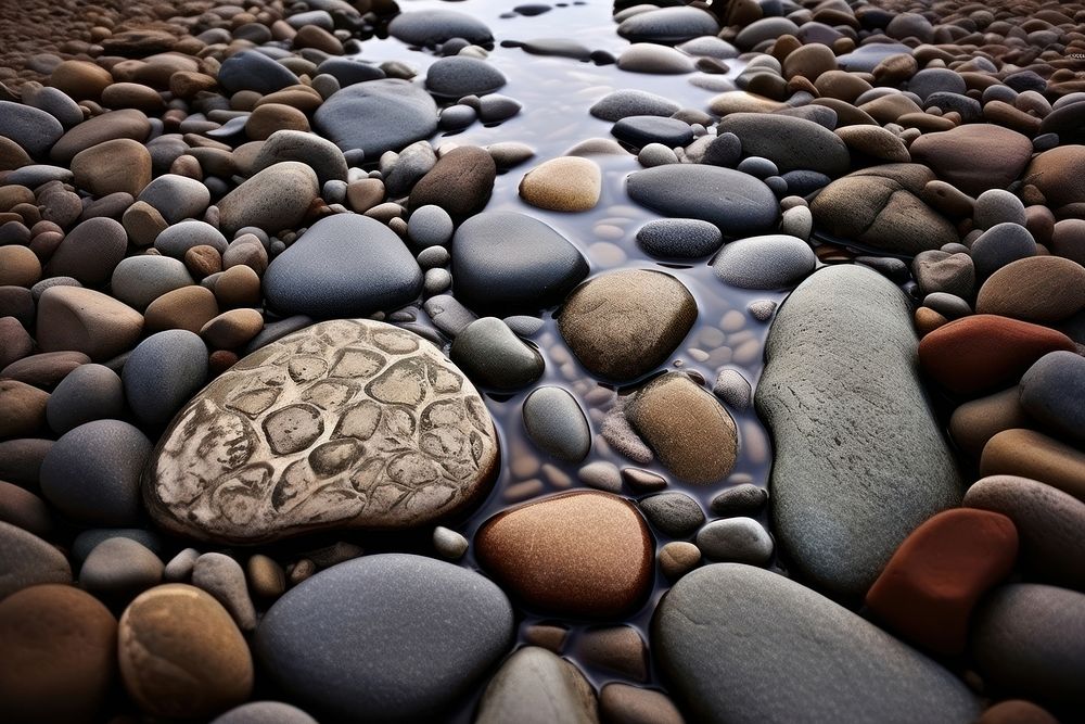Pebble nature stone tranquility. AI generated Image by rawpixel.