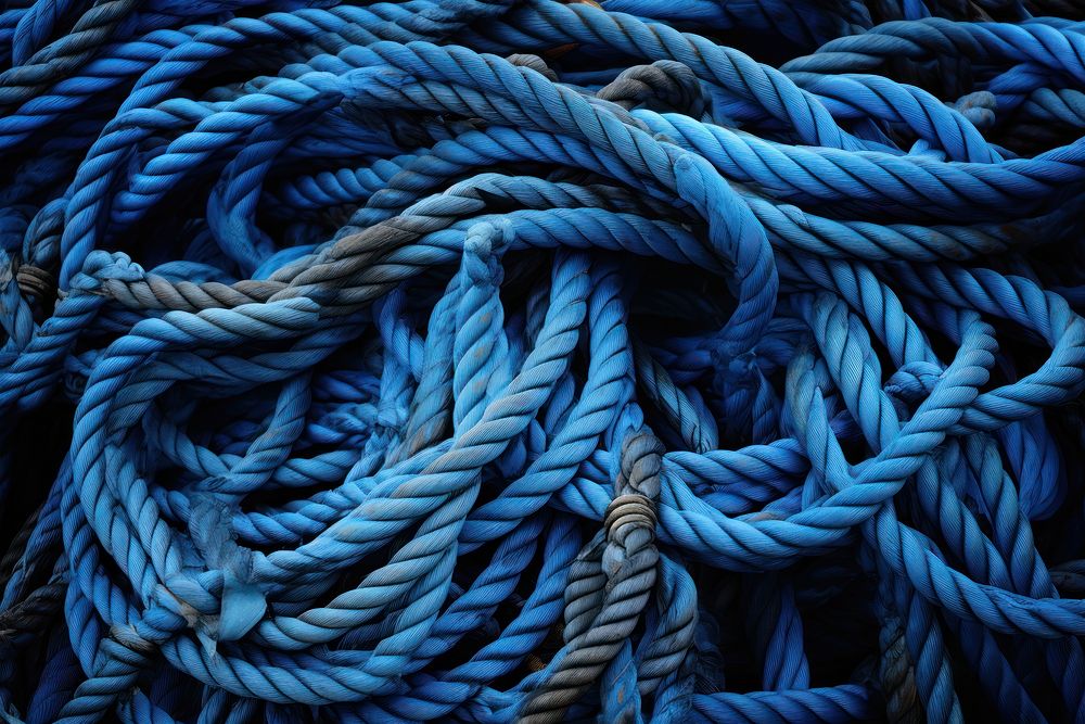 Rope blue fishing backgrounds. AI generated Image by rawpixel.