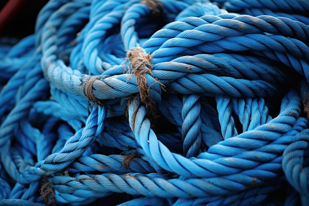 Rope fishing blue backgrounds. 