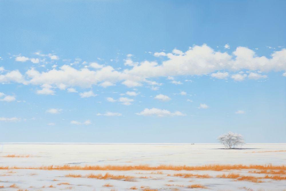 Landscape grassland outdoors horizon. AI generated Image by rawpixel.