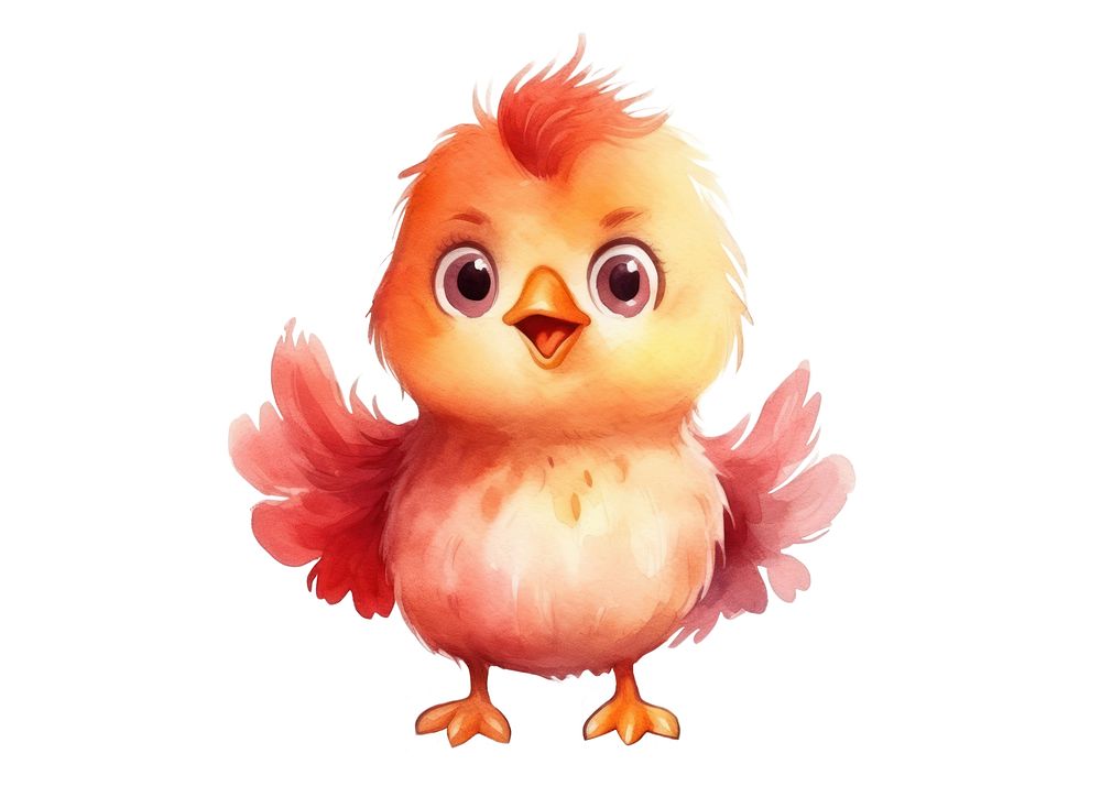 Cartoon chicken animal bird. AI generated Image by rawpixel.