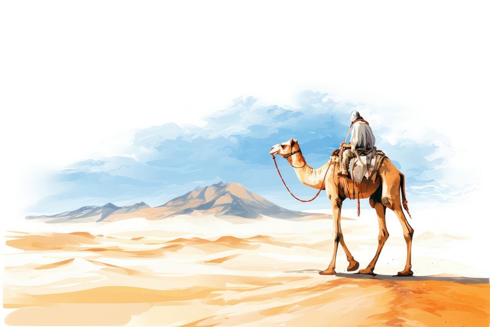 Desert camel outdoors nature. AI generated Image by rawpixel.
