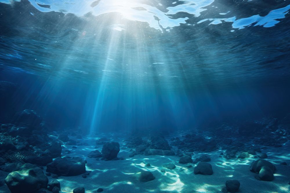 Empty ocean underwater backgrounds outdoors. AI generated Image by rawpixel.