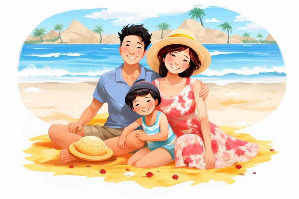 Beach vacation portrait outdoors. AI generated Image by rawpixel.