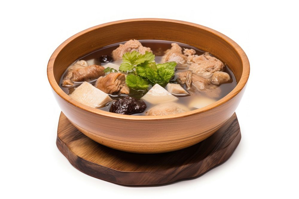 Bak kut teh clear soup food meal bowl. AI generated Image by rawpixel.