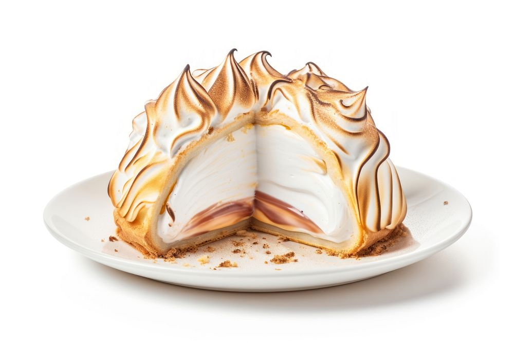 Dessert baked cream plate. AI generated Image by rawpixel.