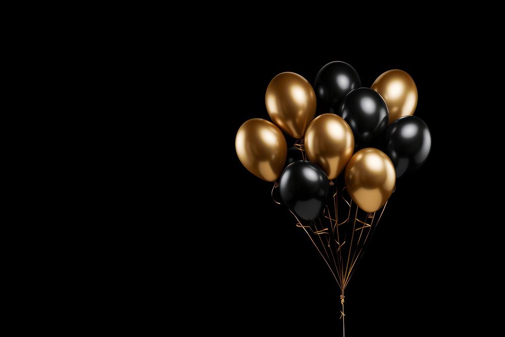 Balloon black black background celebration. AI generated Image by rawpixel.