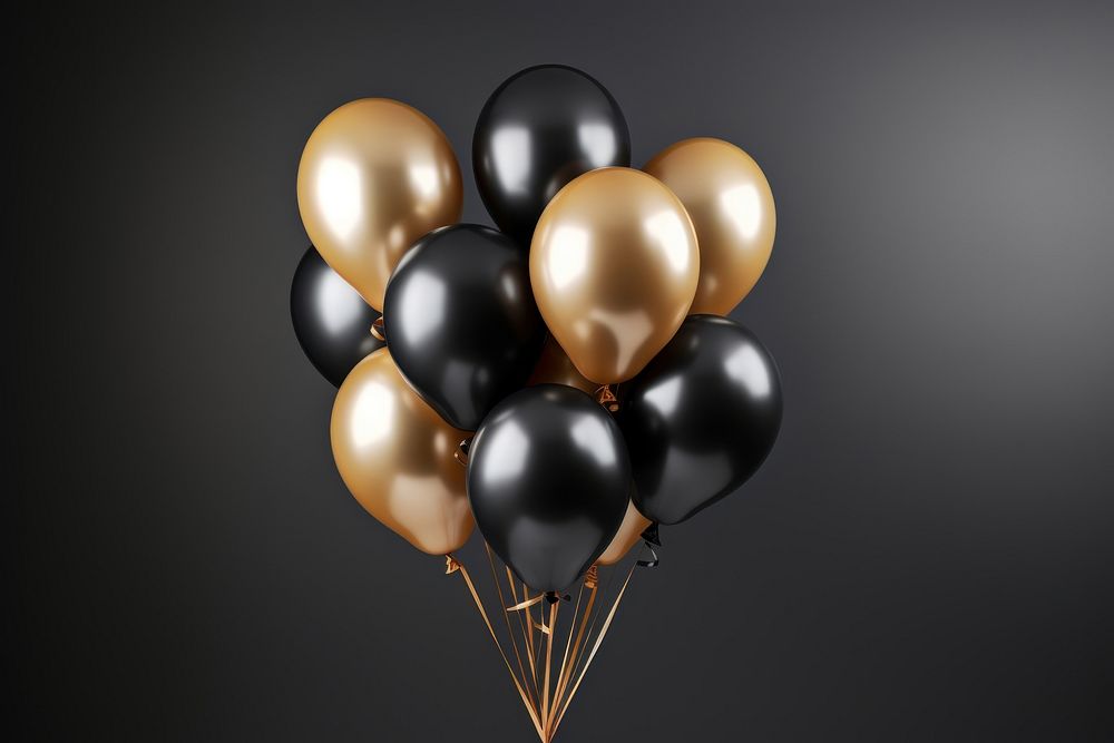 Balloon black celebration anniversary. AI generated Image by rawpixel.