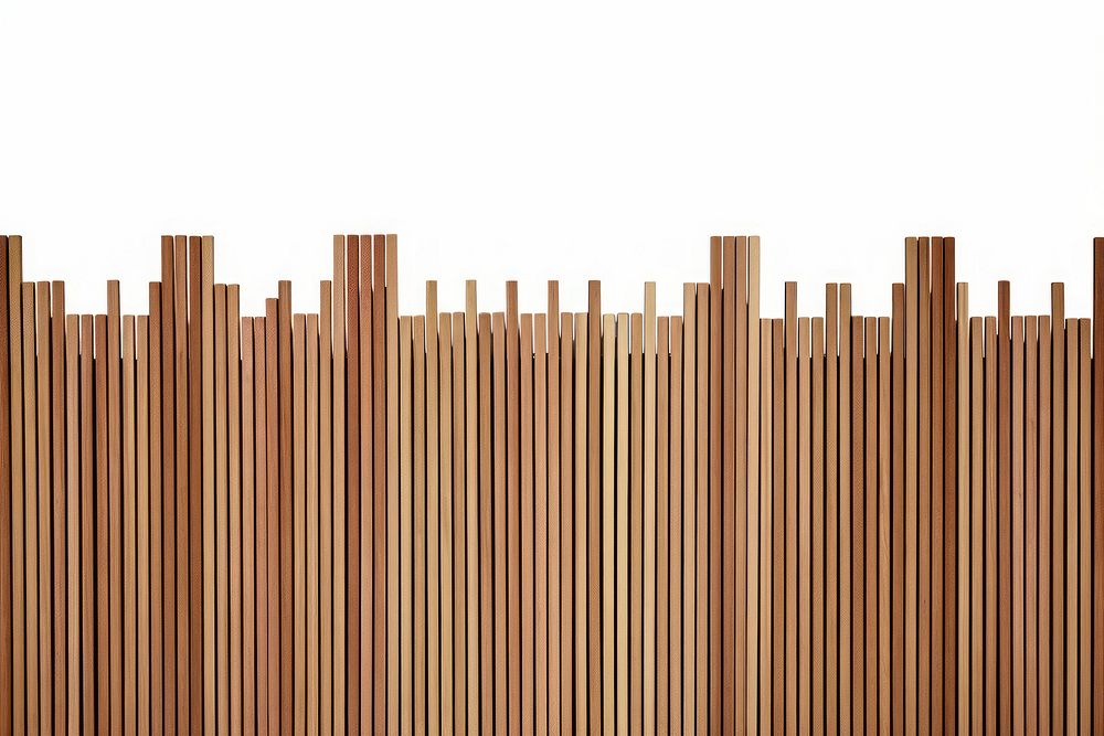Empty cedar wooden wall backgrounds fence white background. AI generated Image by rawpixel.