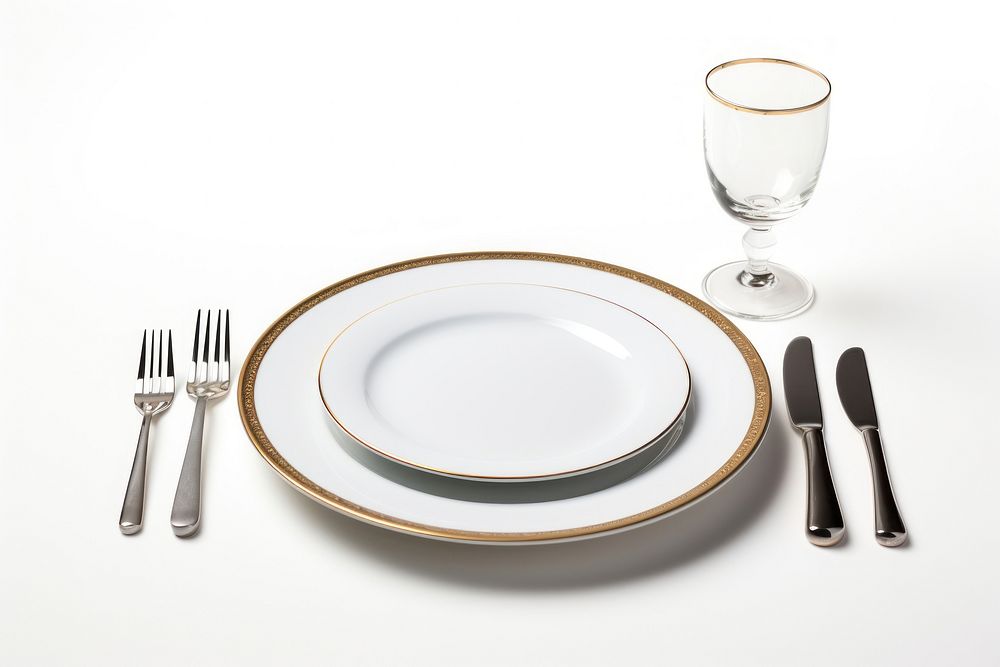 Fine dining table setup porcelain saucer plate. AI generated Image by rawpixel.