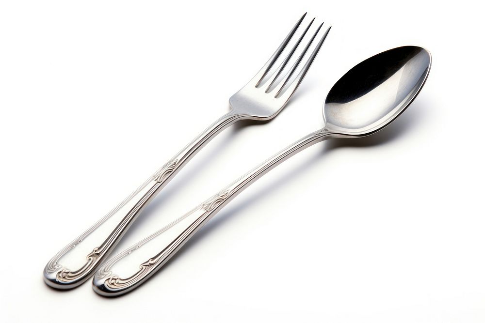 Fork spoon knife white background. AI generated Image by rawpixel.