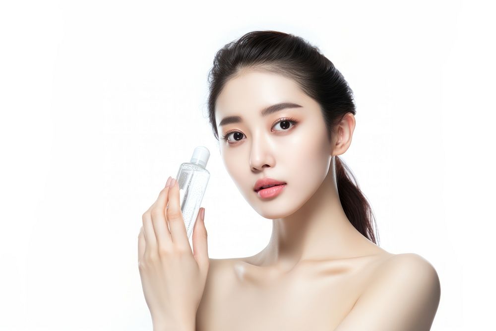 Korean toner skincare cosmetics portrait adult. AI generated Image by rawpixel.