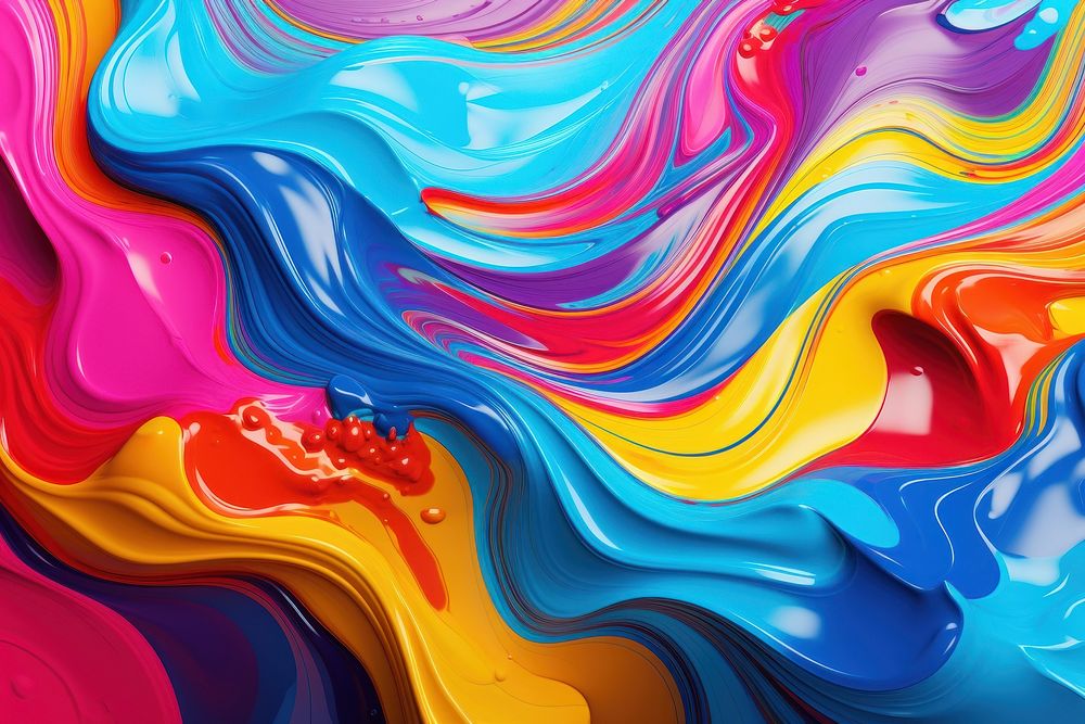 Liquid paint psychedelic wavy painting pattern backgrounds. AI generated Image by rawpixel.