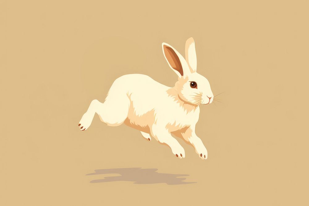 Jumping rabbit animal rodent mammal. | Premium Photo Illustration ...