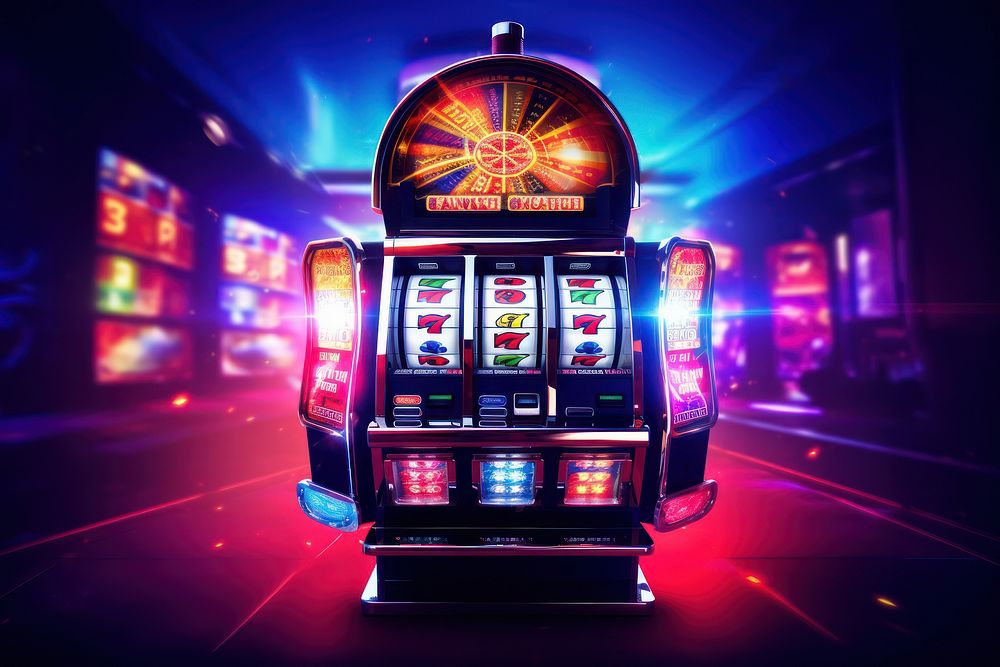 Machine nightlife gambling casino. AI generated Image by rawpixel.