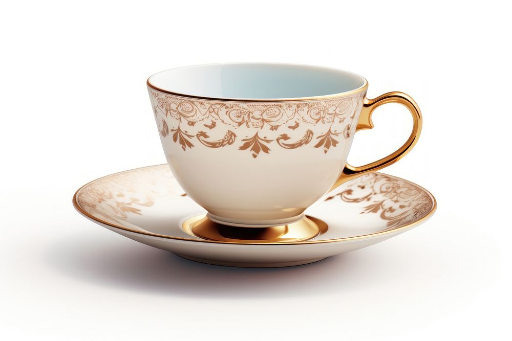 Modern teacup saucer coffee drink. AI generated Image by rawpixel.