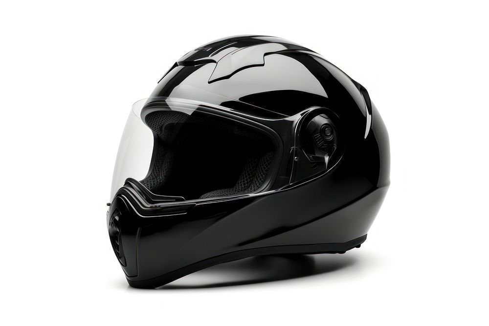 Motorcycle helmet white background monochrome protection. AI generated Image by rawpixel.