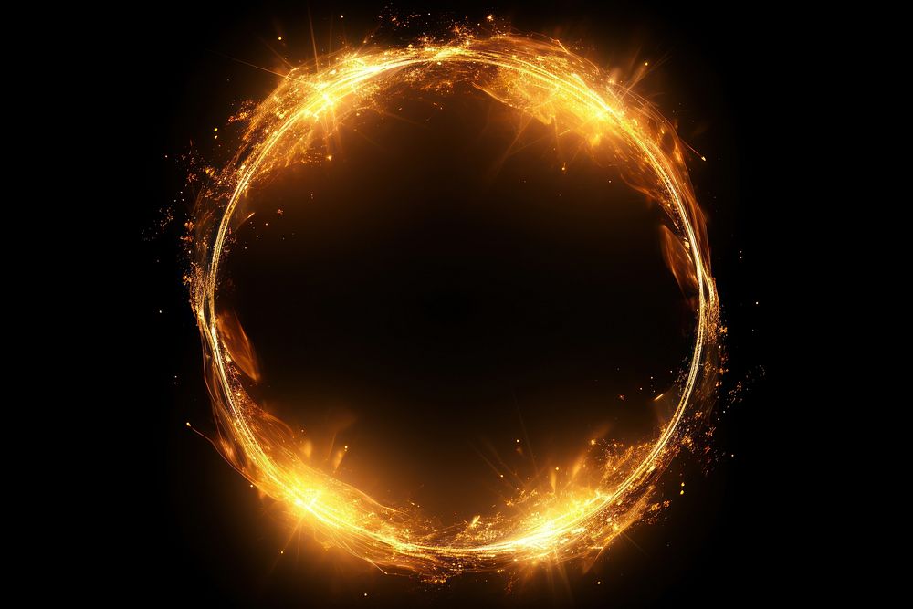 Magic circle light night space. AI generated Image by rawpixel.