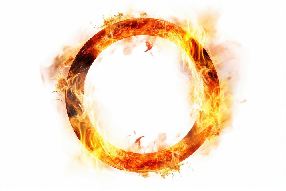 Magic circle fire white background explosion. AI generated Image by rawpixel.