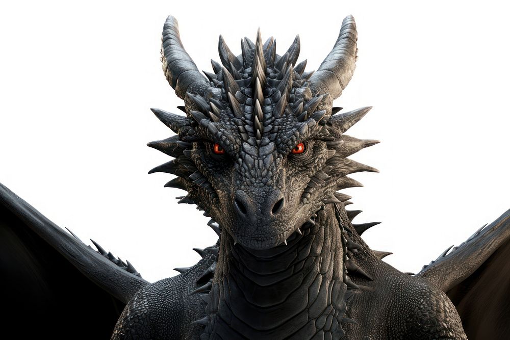 Black dragon animal sculpture wildlife. AI generated Image by rawpixel.