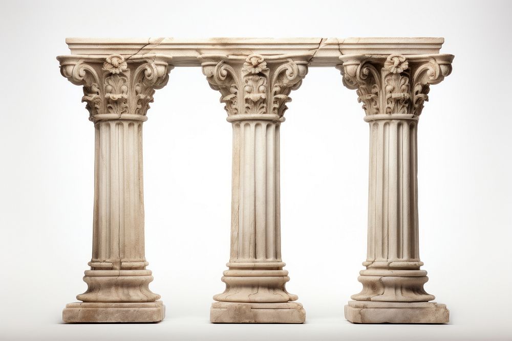 Ancient ruin architecture column building. AI generated Image by rawpixel.