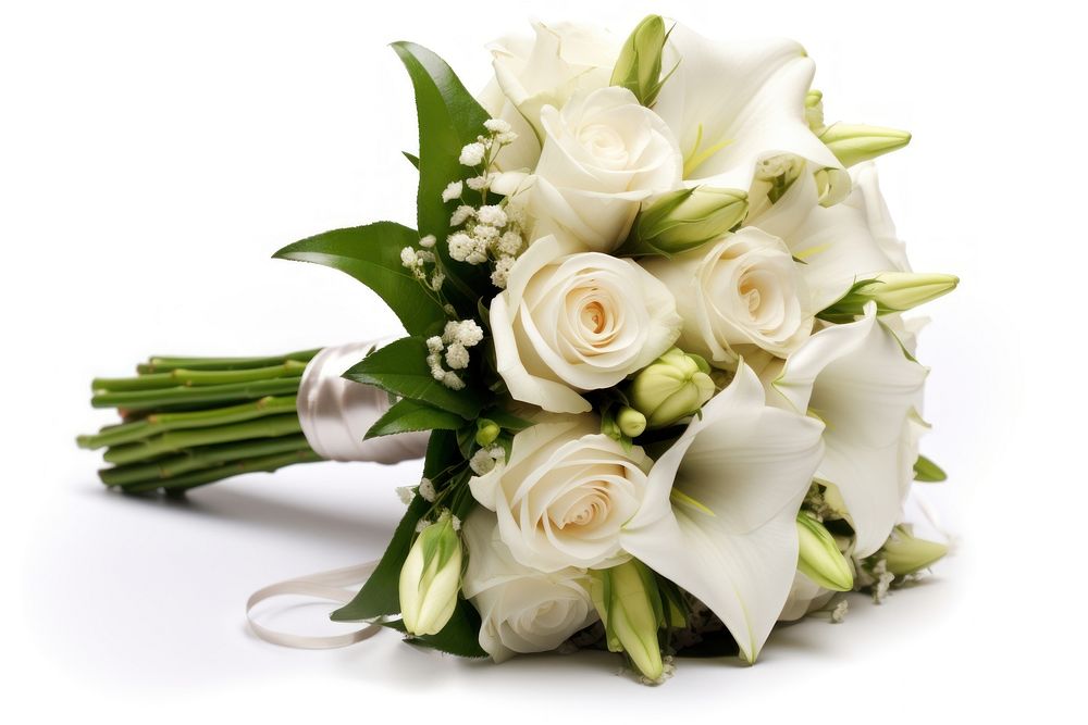 Wedding bouquet flower plant white. AI generated Image by rawpixel.