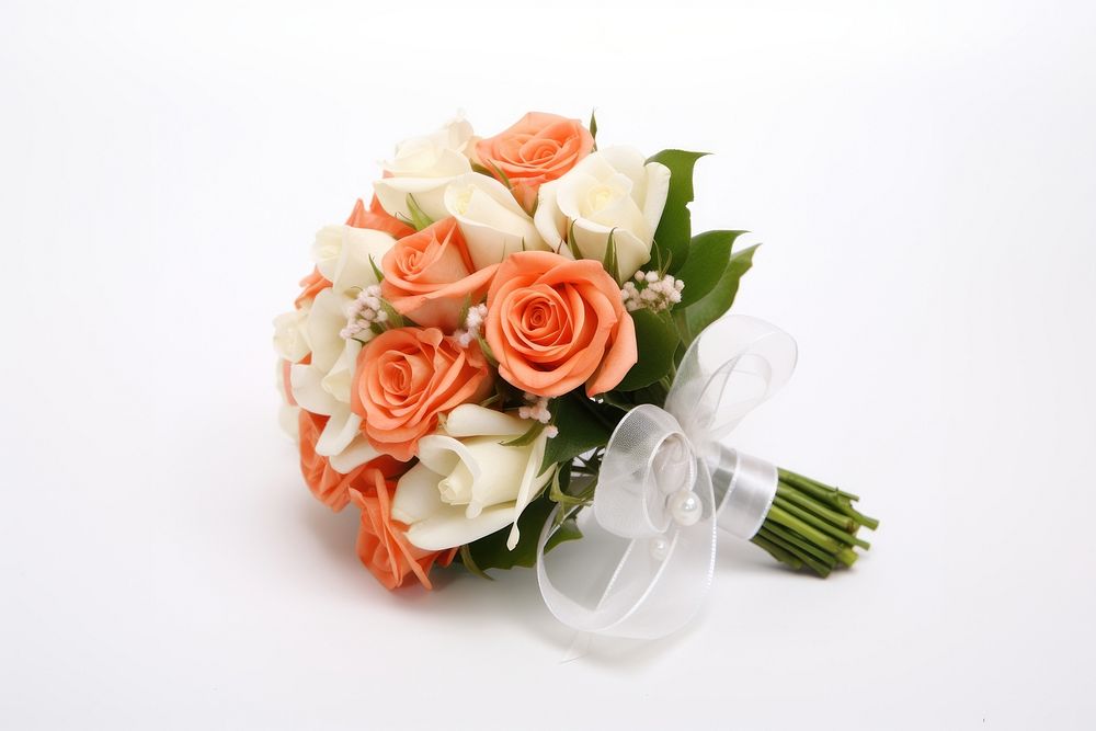 Wedding bouquet flower plant rose. AI generated Image by rawpixel.