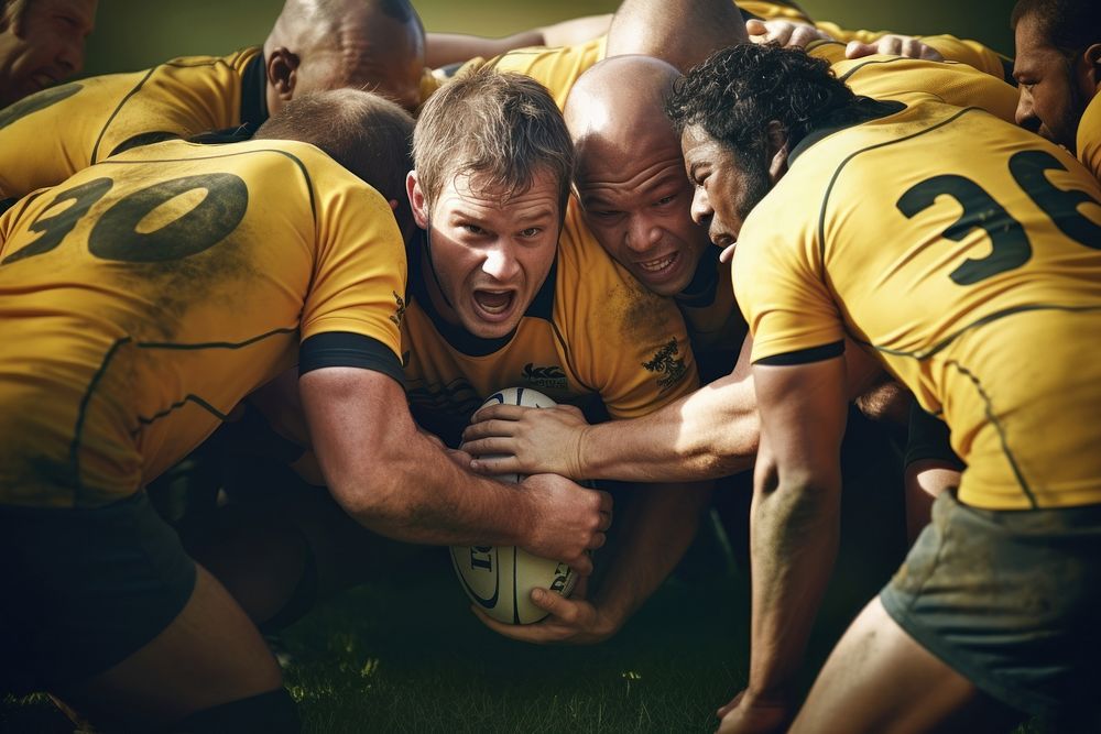 Rugby sports adult team. AI generated Image by rawpixel.