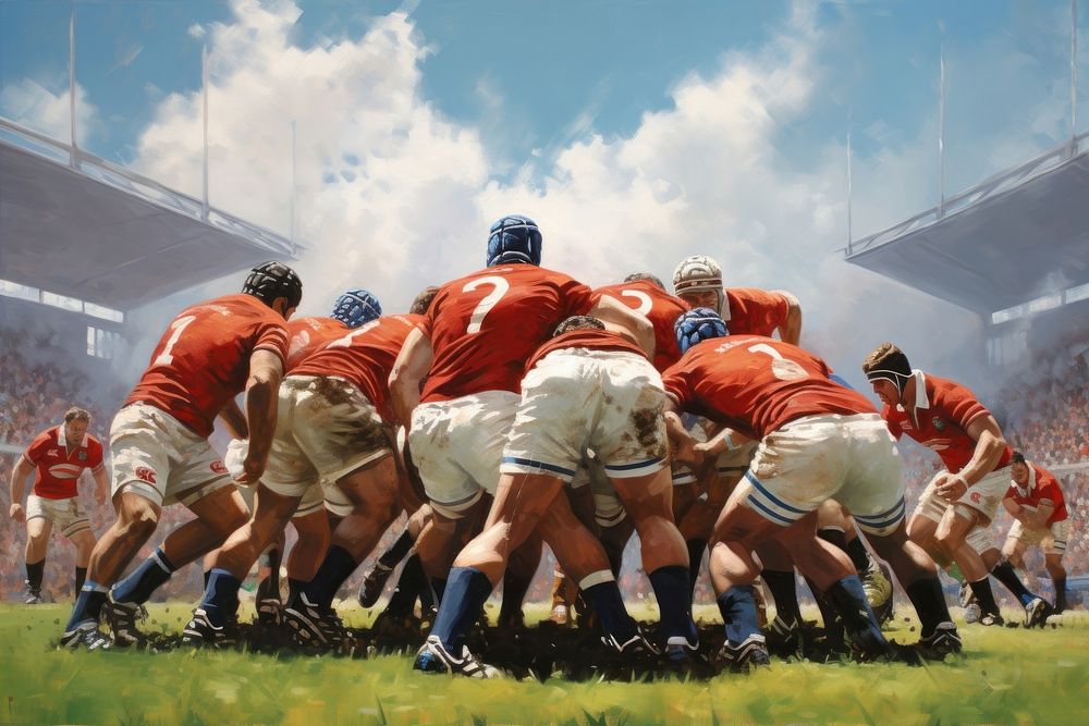 Rugby football sports adult. AI generated Image by rawpixel.