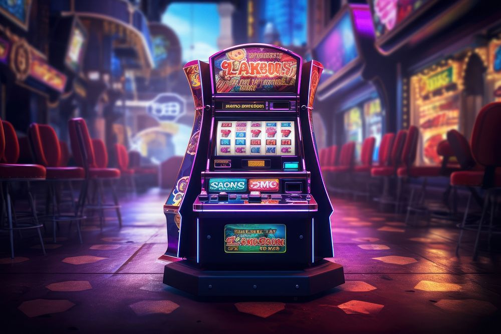 Casino nightlife gambling machine. AI generated Image by rawpixel.