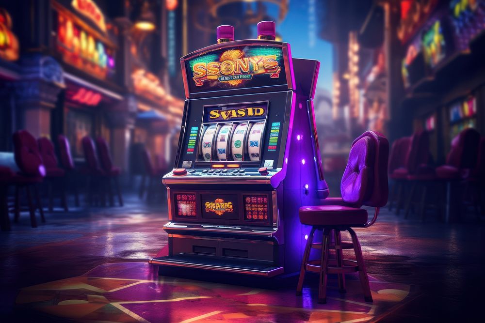 Nightlife gambling machine casino. AI Free Photo rawpixel
