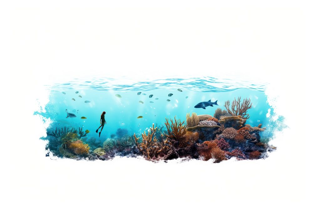 Sea underwater aquarium outdoors. AI generated Image by rawpixel.