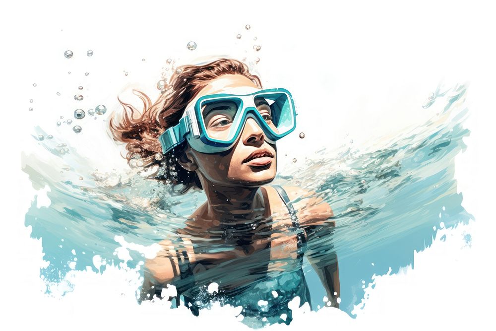 Snorkeling underwater adventure swimming. AI generated Image by rawpixel.