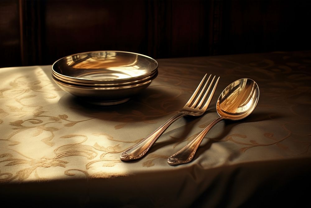 Spoon fork table silverware. AI generated Image by rawpixel.