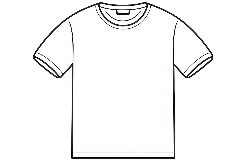 T-shirt white line clothing. AI generated Image by rawpixel.