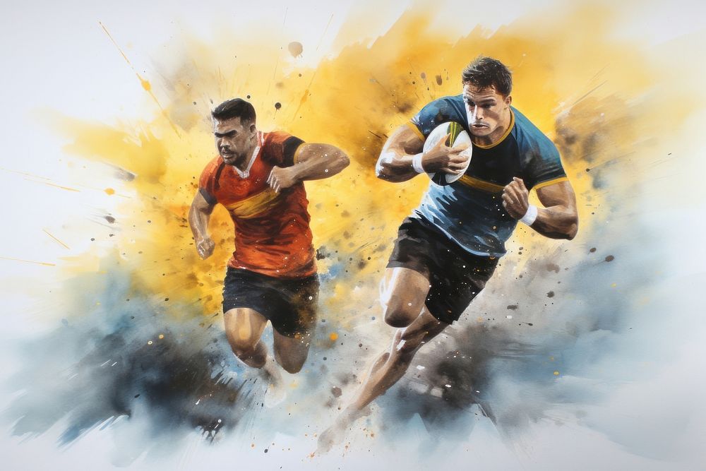 Australian rules football sports rugby adult. AI generated Image by rawpixel.
