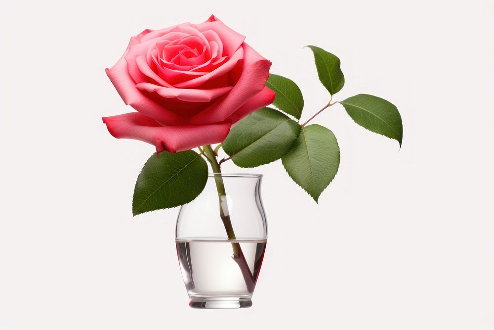 Flower rose vase plant. AI generated Image by rawpixel.