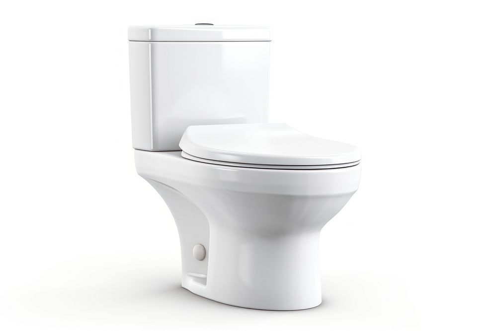 White flush toilet bathroom white background convenience. AI generated Image by rawpixel.